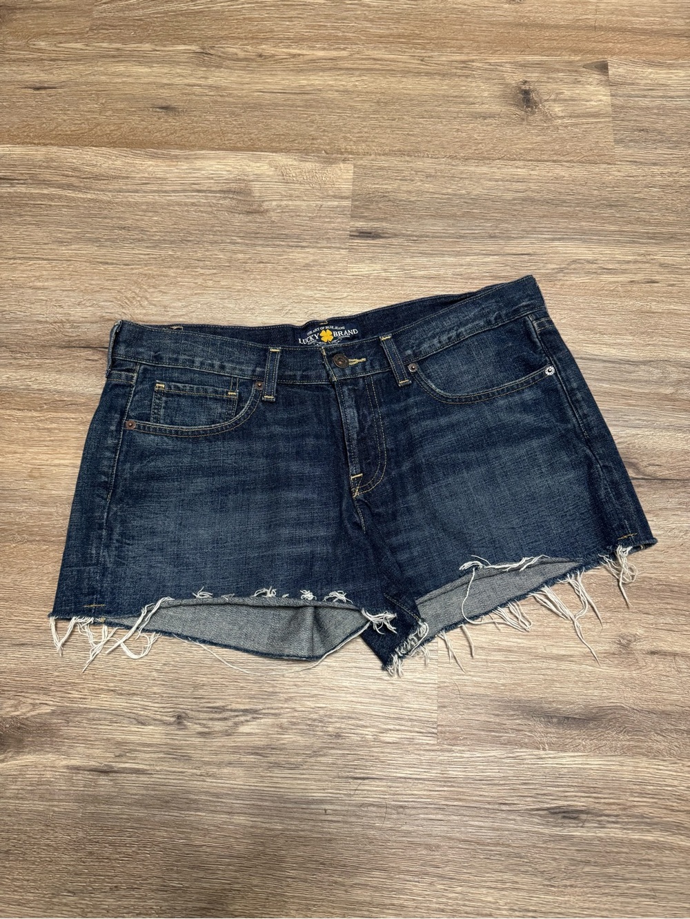 Lucky Brand Dark Blue Denim Cutoff Shorts